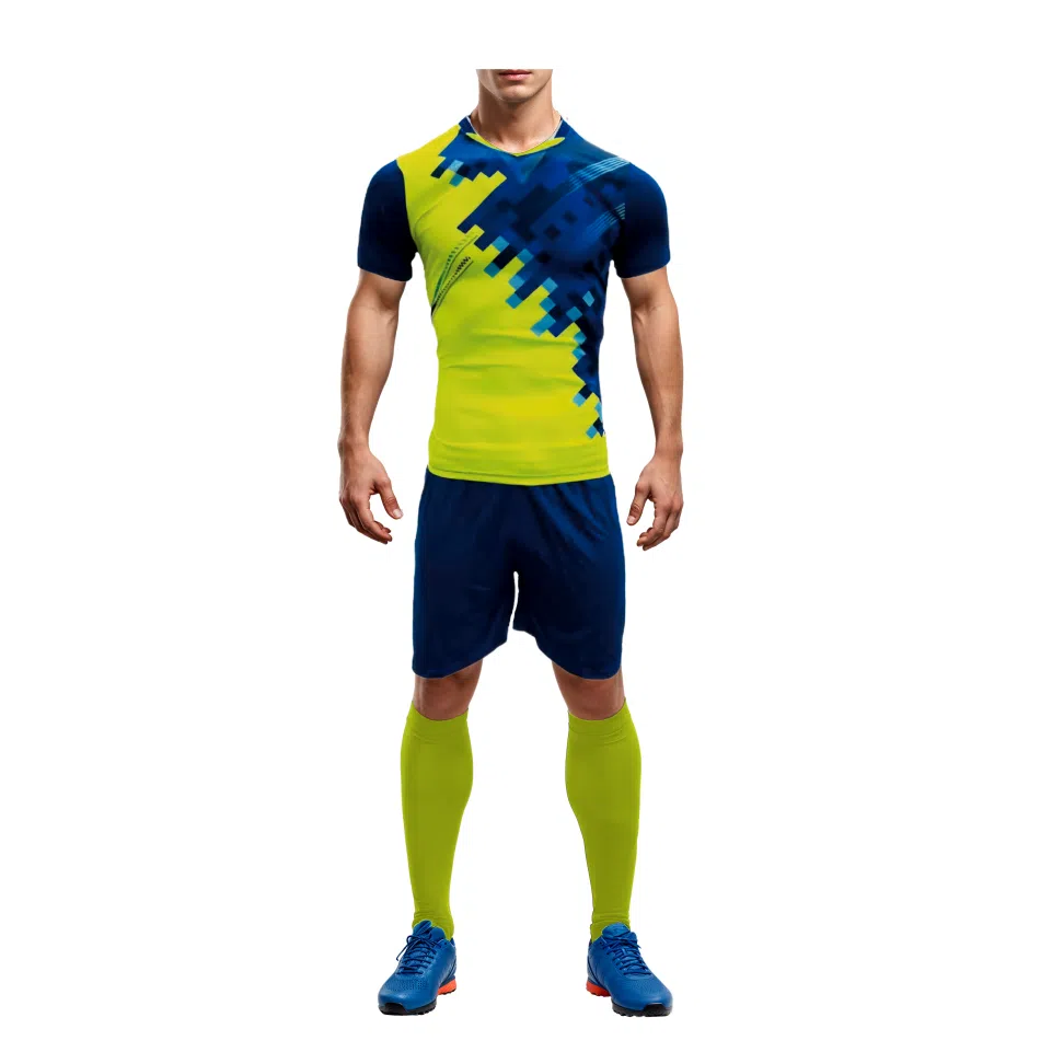 Mitzuma Sublimated Soccer Kit – Neon Yellow/Royal