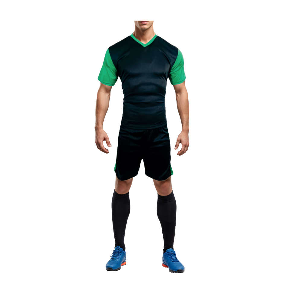 Mitzuma Holland Soccer Kit – Black and Emerald | Complete Team Set