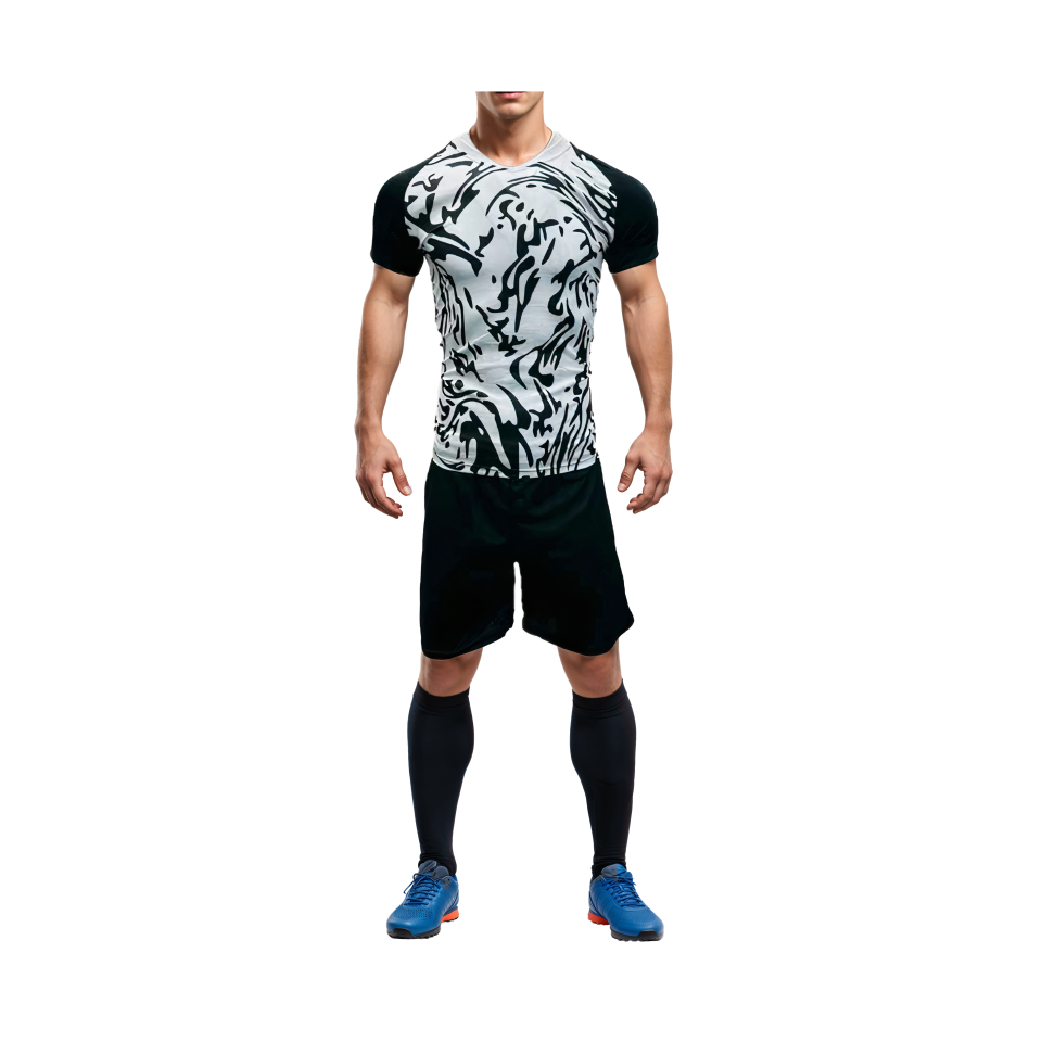 Mitzuma Limited Edition Sublimated Soccer Kit | Black and White